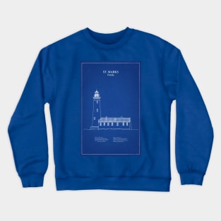 St. Marks Lighthouse - Florida - AD Crewneck Sweatshirt